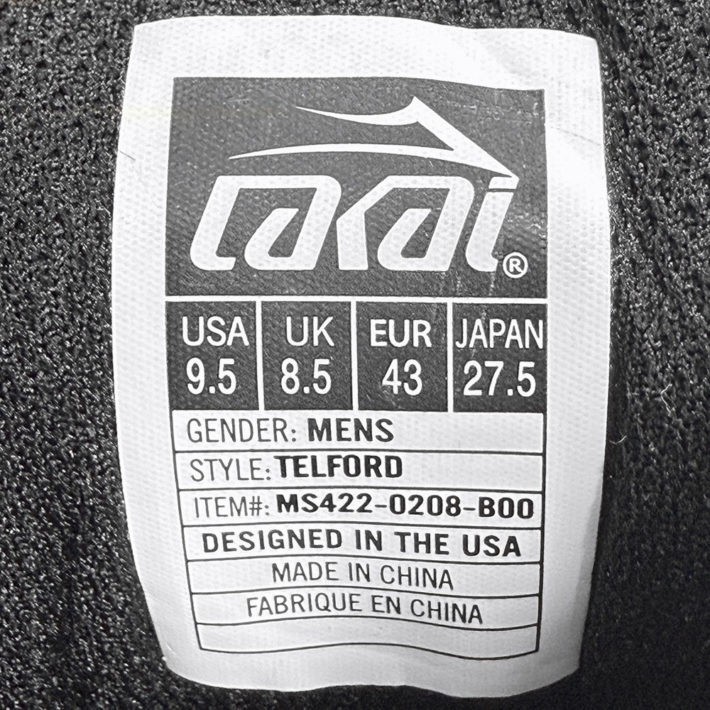 Lakai Telford High Skate Shoes - NEW Mens Size 9.5 Black / Gold - #49348-OF - Picture 5 of 5